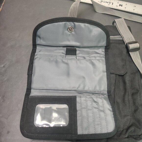 Kavu Crossbody Shoulder Bag and Matching Wallet Black Gray Travel Minimalist - Picture 6 of 10